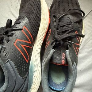 New Balance Black and Red Athletic Sneakers